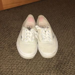 White Lace up Vans